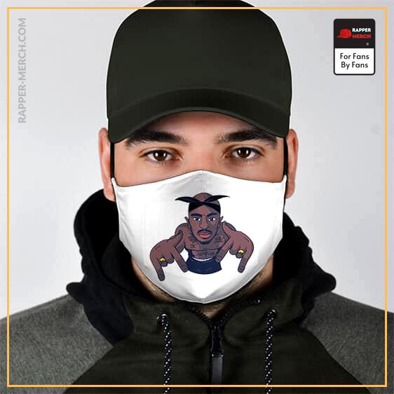 Thug Life Tupac Shakur Wearing Bandana Dope Face Mask RM0310