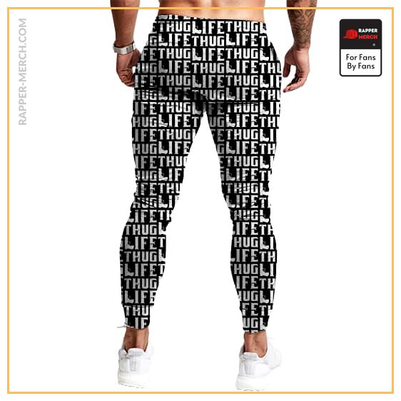 Thug Life Tupac Tattoo Pattern Black And White Epic Joggers RM0310