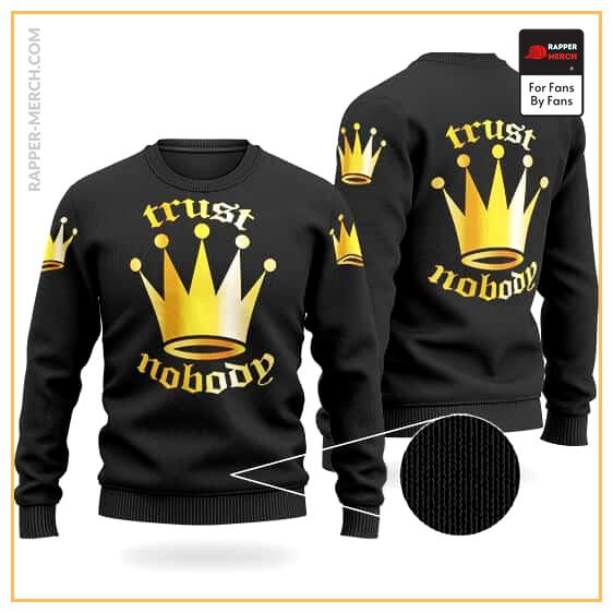 Trust Nobody Golden Crown 2Pac Makaveli Wool Sweater RM0310