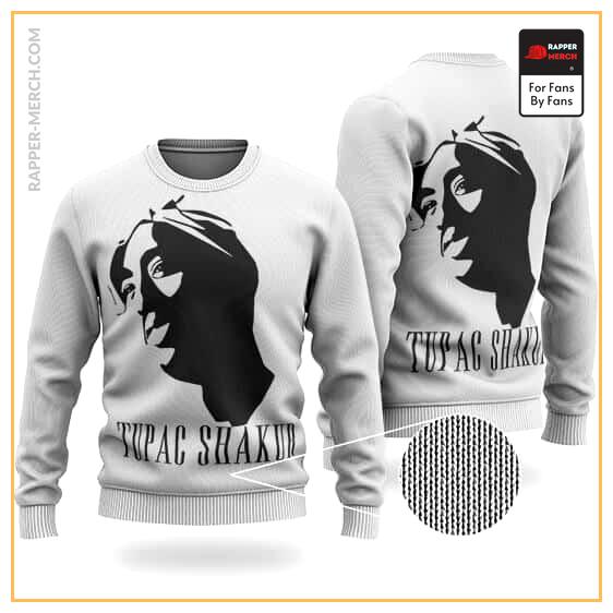 Tupac Amaru Shakur Face Silhouette Art Wool Sweater RM0310