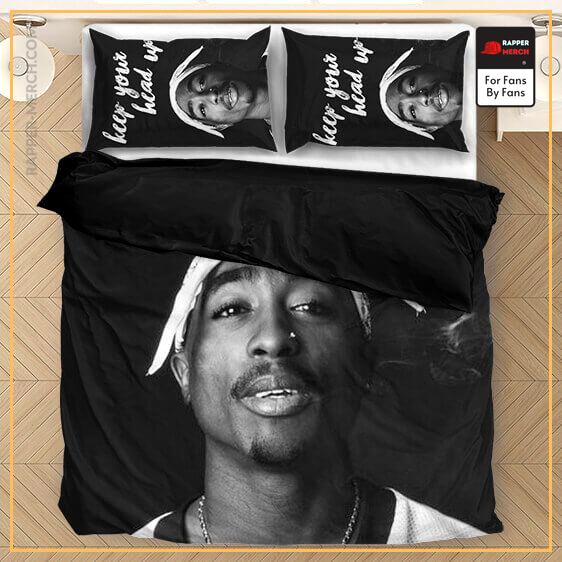 Tupac Amaru Shakur Keep Your Head Up Black White Bedding Set RM0310
