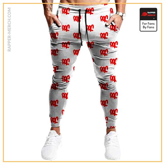 Tupac Amaru Shakur Red Pac Logo Pattern Jogger Sweatpants RM0310