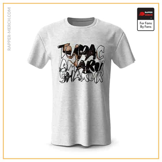 Tupac Amaru Shakur Typography Art T-Shirt RM0310