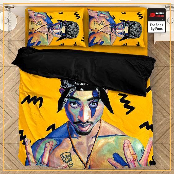 Tupac Amaru Shakur West Side Orange Design Cool Bedding Set RM0310