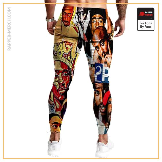 Tupac Makaveli Collage Tribute Artwork Dope Jogger Pants RM0310