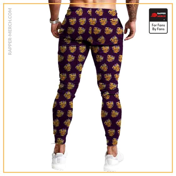 Tupac Makaveli Shakur Thug Life Pattern Purple Jogger Pants RM0310