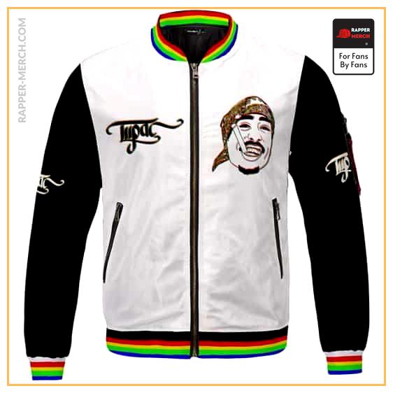 Tupac Makaveli Smoking Gangsta Trippy Effect Varsity Jacket RM0310