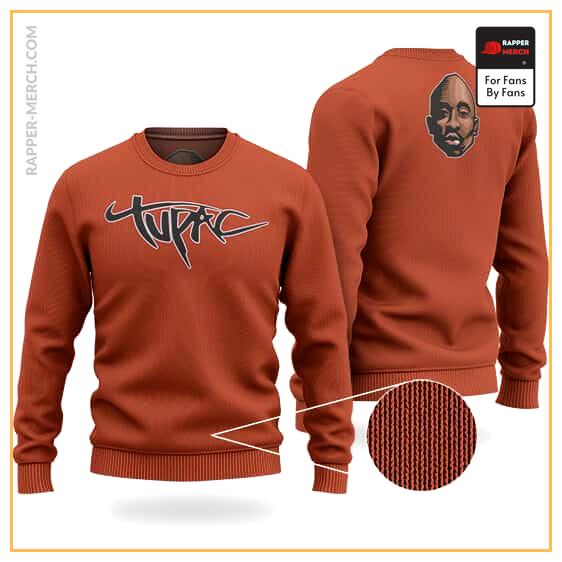 Tupac Name And Head Logo Minimalist Wool Sweatshirt RM0310