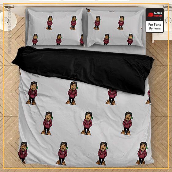 Tupac Shakur Cartoon Fantastic Minimalist Gray Bedding Set RM0310