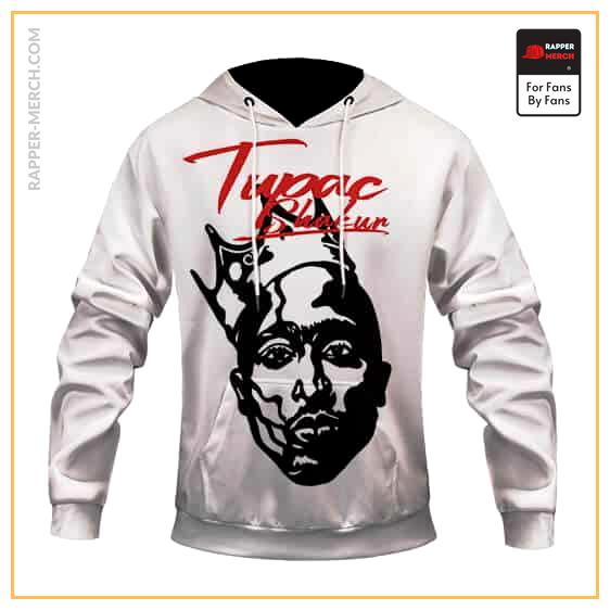 Tupac Shakur Crowned King Line Art Stylish Hoodie Jacket RM0310