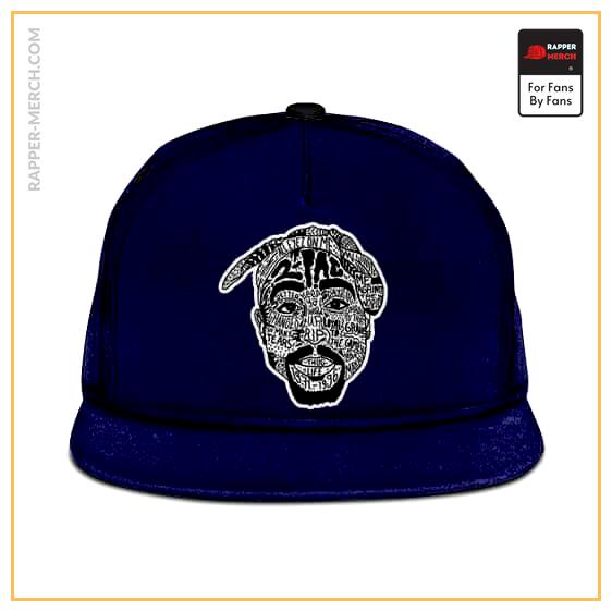 Tupac Shakur Face Portrait typography Logo Snapback RM0310