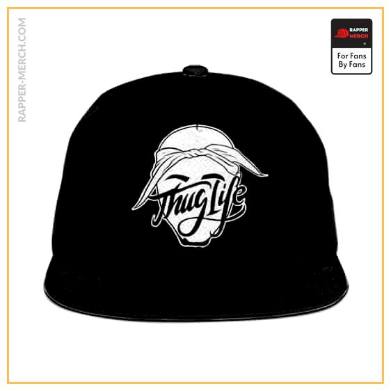 Tupac Shakur Head Icon Thug Life Black Snapback Cap RM0310