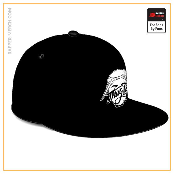 Tupac Shakur Head Icon Thug Life Black Snapback Cap RM0310