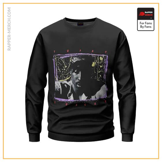 Tupac Shakur Retro Paint Splatter Art Sweatshirt RM0310