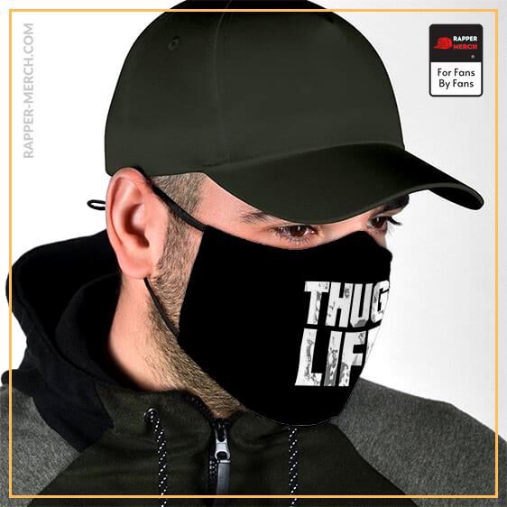 Tupac Shakur Thug Life Typography Art Dope Cloth Face Mask RM0310