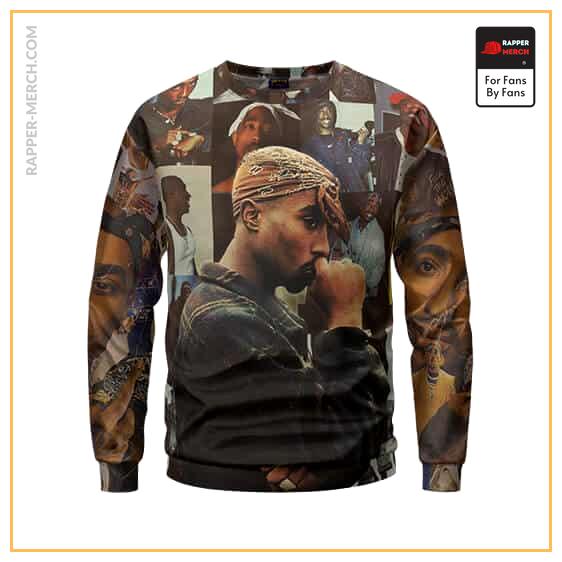 Tupac Shakur Vintage Photo Collage Sweatshirt RM0310