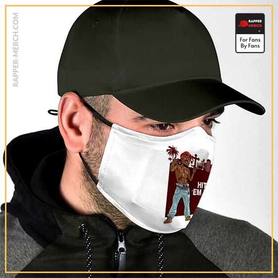 Tupac Shakur West Coast City Hit 'Em Up Art Dope Face Mask RM0310