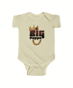 Big Poppa Biggie Signature Crown & Necklace Baby Romper RP0310