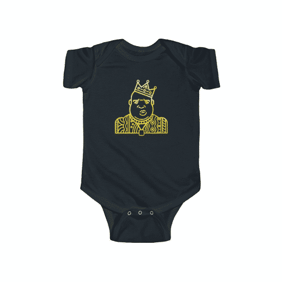 Biggie Smalls Gold Lining Artwork Awesome Baby Bodysuit RP0310