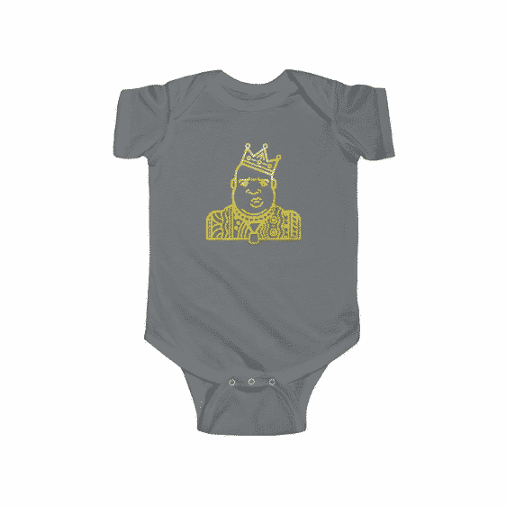 Biggie Smalls Gold Lining Artwork Awesome Baby Bodysuit RP0310