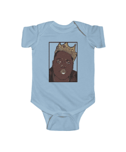 East-Coast Rapper Biggie Smalls Wearing Crown Baby Romper RP0310