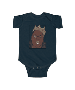 East-Coast Rapper Biggie Smalls Wearing Crown Baby Romper RP0310