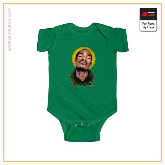 Weed Halo Young Snoop Doggy Dogg Portrait Baby Romper RM0310