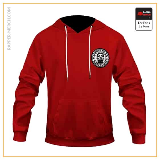 West Coast Hip Hop Icon Snoop Dogg Red Pullover Hoodie RM0310