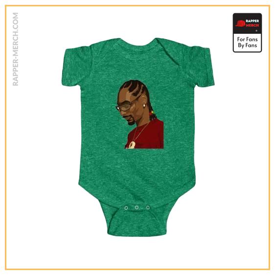 West Coast OG Snoop Dogg Vectorized Portrait Cool Baby Onesie RM0310