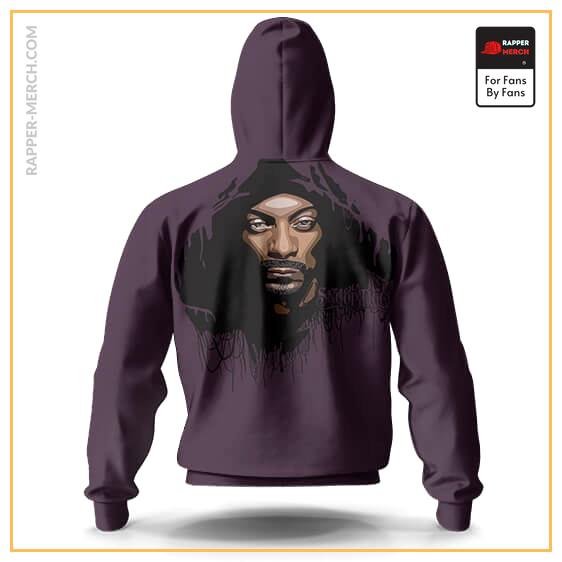 West Coast Rapper Snoop Dogg Graffiti Art Purple Zip Hoodie RM0310