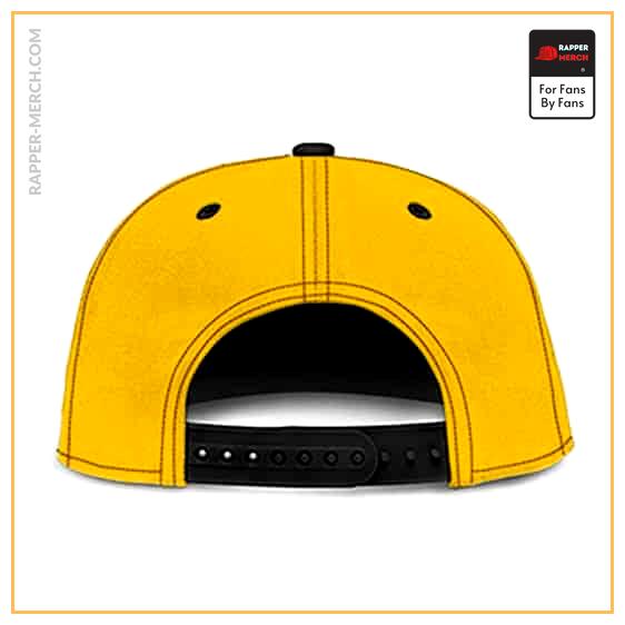 West Coast Rapper Tupac Name Logo Yellow Snapback Hat RM0310