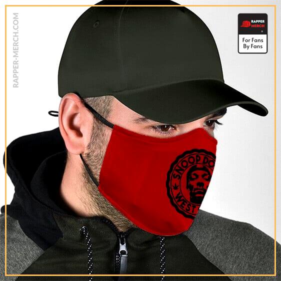 West Coast Snoop Dogg Face Logo Red Filtered Face Mask RM0310