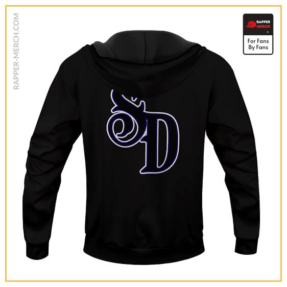 West Side Rapper Snoop Dogg Initials Classic Black Hoodie RM0310