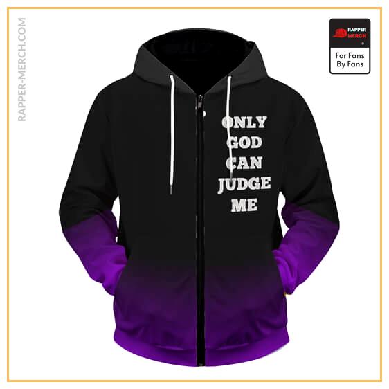 Tupac Shakur Only God Can Judge Me Zip Up Hoodie RM0310