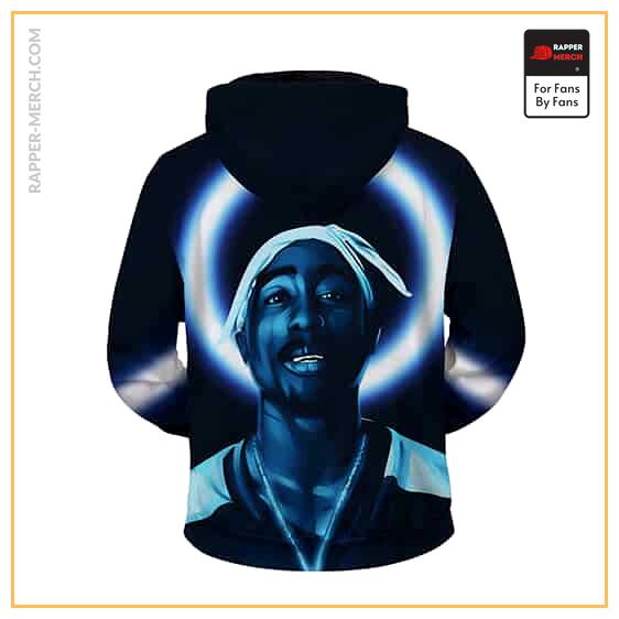 The Legendary Tupac Shakur Blue Halo Zip Up Hoodie RM0310