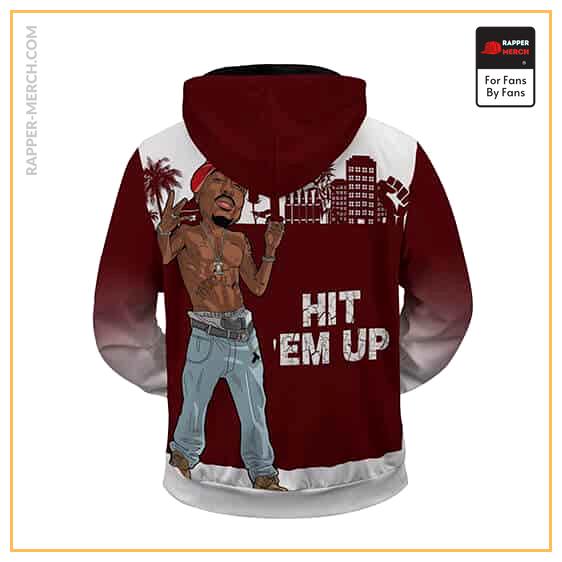 Gangsta Tupac Shakur Hit Em Up Dope Zip Up Hoodie RM0310