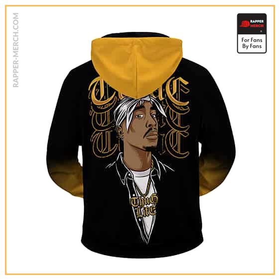 Legendary Rapper Tupac Makaveli Artwork Zip Up Hoodie RM0310