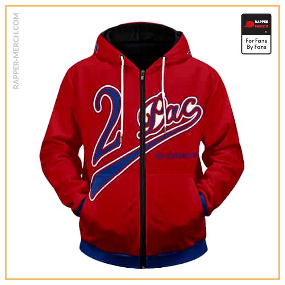 2Pac The Collection MLB Inspired Red Zip Up Hoodie RM0310