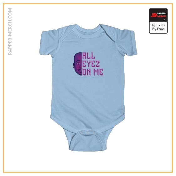 Purple Tupac Shakur All Eyez On Me Design Baby Bodysuit RM0310