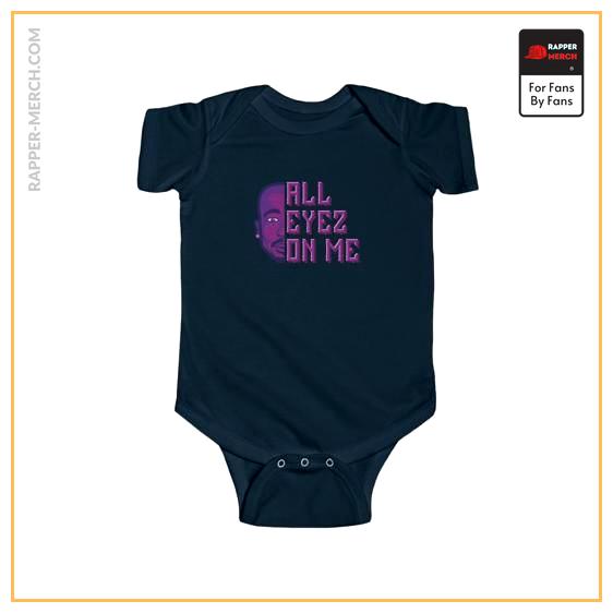 Purple Tupac Shakur All Eyez On Me Design Baby Bodysuit RM0310